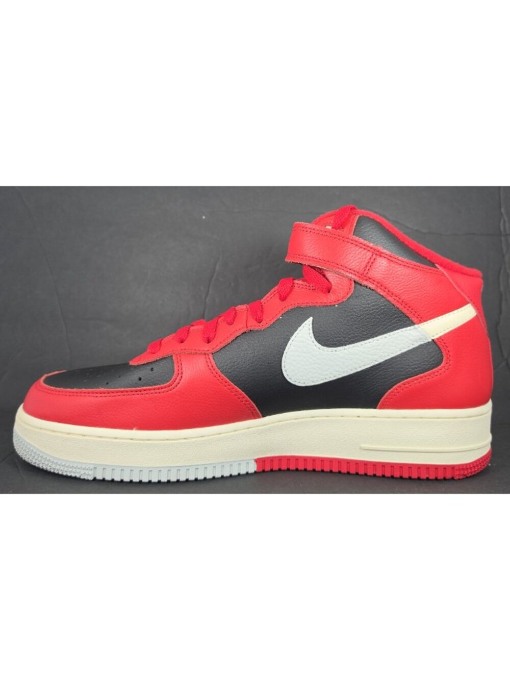 Nike Air Force 1 Mid 07 LV8 Split Red Black DZ2554-001 Men's Size 12 - Picture 6 of 15